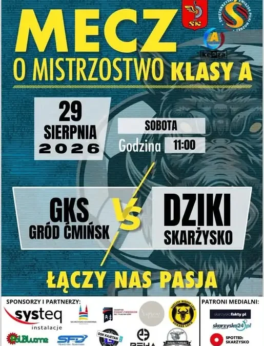 Zapowiedź meczu: GKS Gród Ćmińsk vs Dzik Skarżysko w sobotę