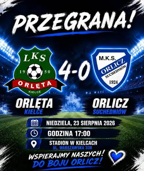 Trener Orlicza: Mecz z Orlętami pokazał różnicę klas