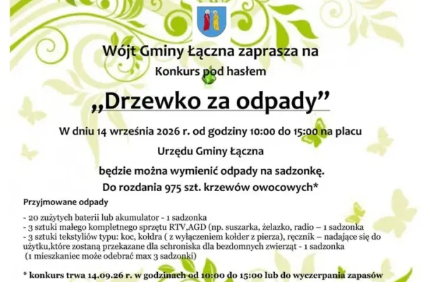 Łączna: dziś finał konkursu „Drzewko za odpady” – wymień surowce na sadzonkę