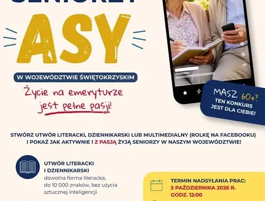 Konkurs „Aktywni Seniorzy – Świętokrzyskie Asy” – zaproszenie dla seniorów z województwa świętokrzyskiego