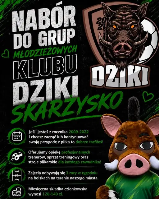 DZIKI SKARŻYSKO prowadzą nabór do grup młodzieżowych – dołącz do akademii!