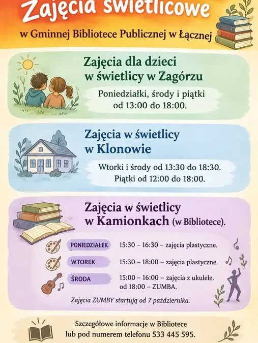 Nowy harmonogram zajęć w świetlicy w Kamionkach – ruszają od 21 września