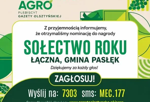 Sołectwo Łączna z Gminy Pasłęk walczy o tytuł Sołectwo Roku
