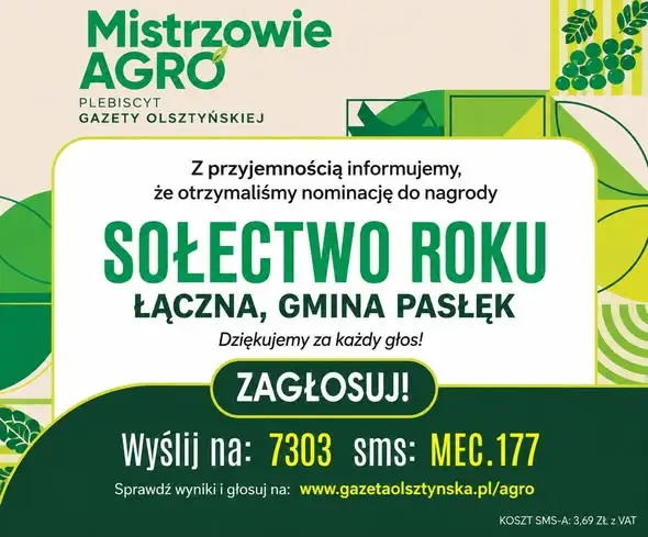 Sołectwo Łączna z Gminy Pasłęk walczy o tytuł Sołectwo Roku