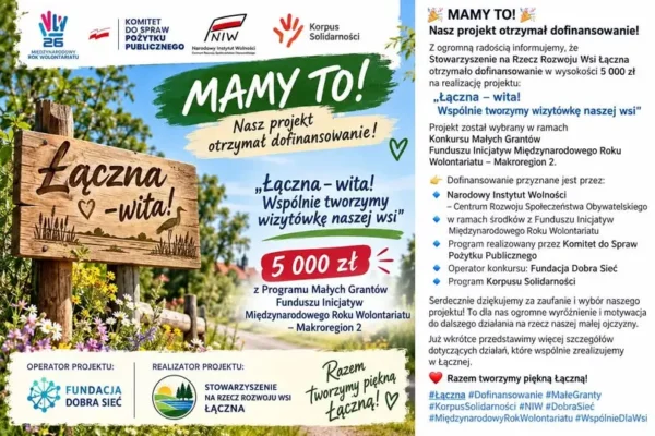 Łączna z grantem 5 000 zł na wizytówkę wsi