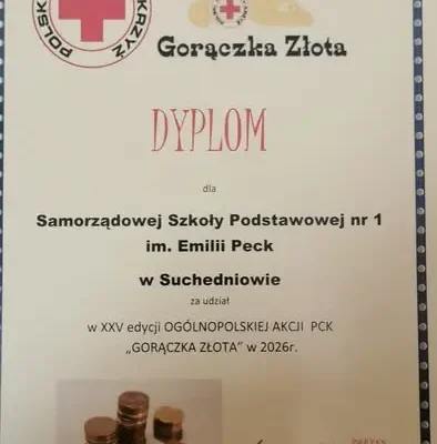 Suchedniów: Szkoła Podstawowa nr 1 zebrała 23 kg złotych monet w akcji PCK „Gorączka Złota”