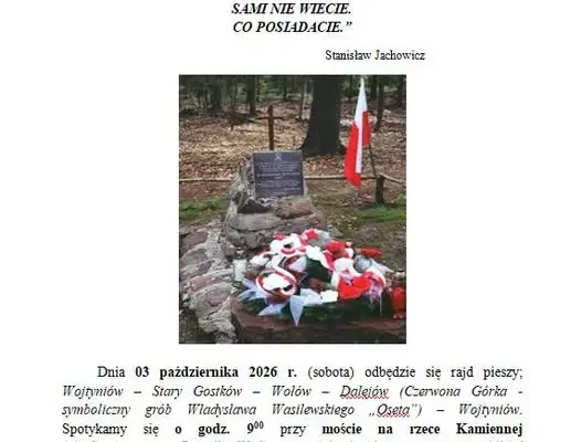 Rajd pieszy śladami historii w gminie Stąporków – już 3 października