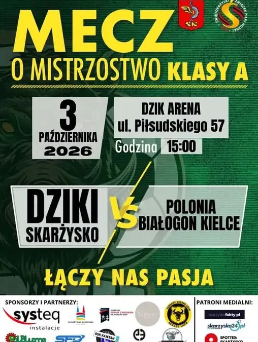 Mecz domowy na DZIK ARENIE – 7. kolejka Keeza A Klasy