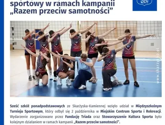 Międzyszkolny turniej sportowy w Skarżysku-Kamiennej w ramach kampanii „Razem przeciw samotności”