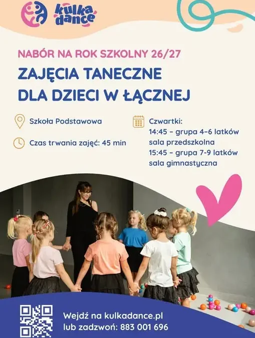 Zajęcia taneczne dla dzieci w Łącznej – ruszają zapisy